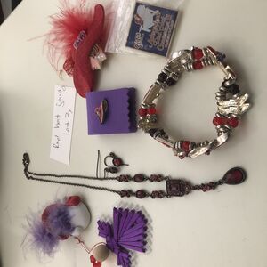Red Hat Society Jewelry Lot